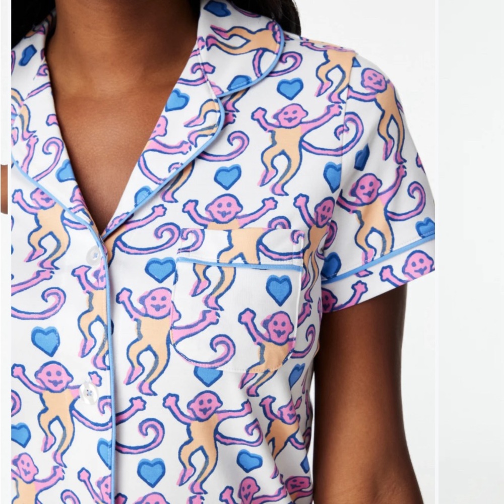 Monkey Love Polo Pajamas size small nwt